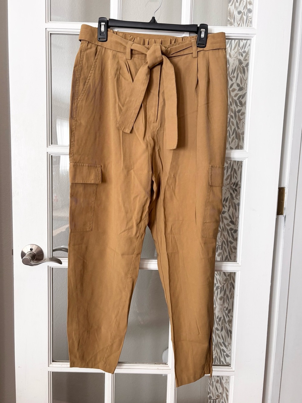 NINE WEST Belted High Rise Utility Pants Sz L